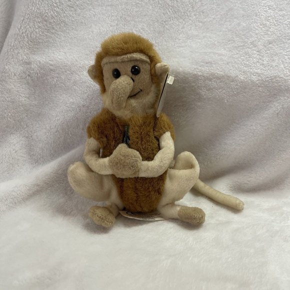 Vintage 1999 Coca-Cola Neppy Monkey‎ International Bean Bag Plush New With Tags - Picture 1 of 7